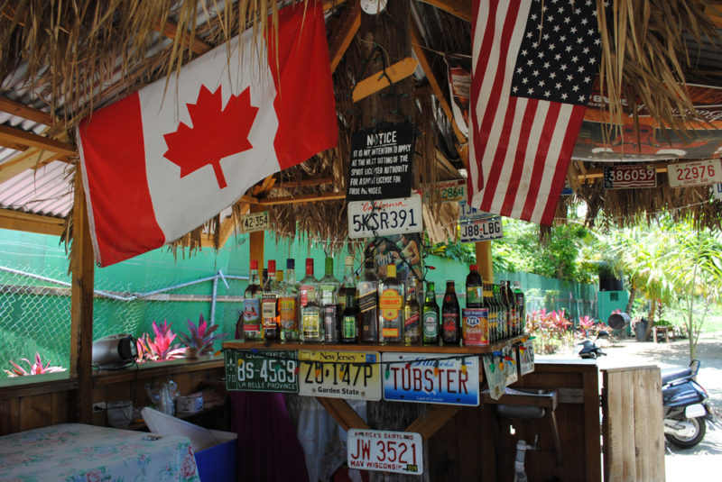 Sitting at Rogers Bar Negril Jamaica 