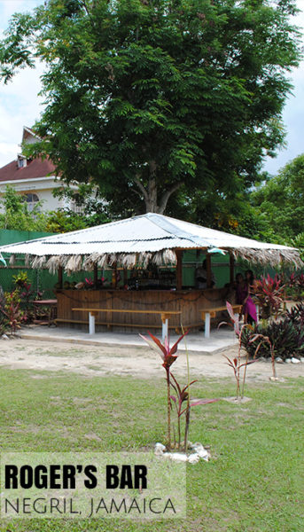 Roger's Bar in Negril, Jamaica. Clearly just setup in the front of some guy's yard. Perfect place for a drink.