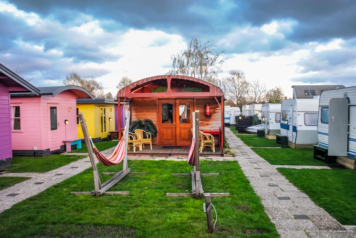 Lucky Lake Hostel hammocks and cabins Amsterdam