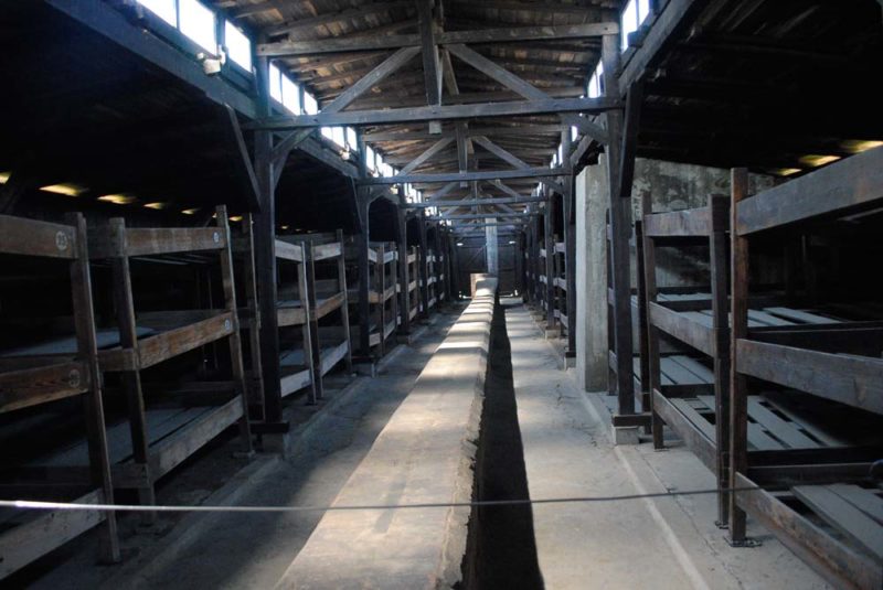 Auschwitz bunks Krakow Poland