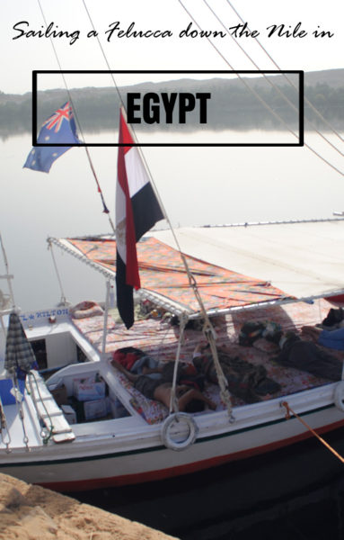 Sailing a Felucca on the Nile,Egypt. I spent a couple of night sailing on a felucca on the Nile a few years ago and it was an incredibly relaxing way to see a bit of the Egyptian countryside.