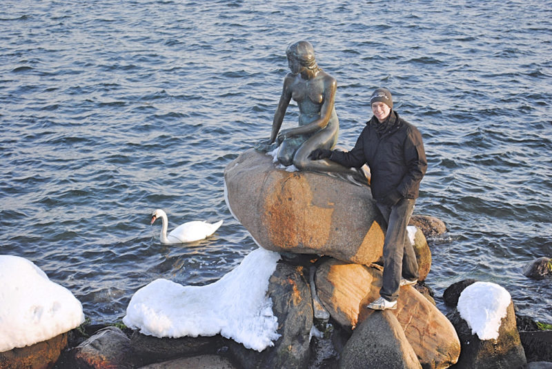 Me with the Little Mermaid Statue in Copenhagen, Denmark
