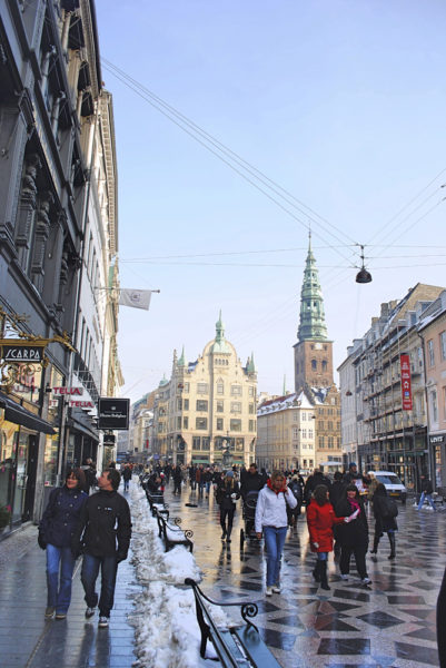 Stroget outdoor mall Copenhagen, Denmark