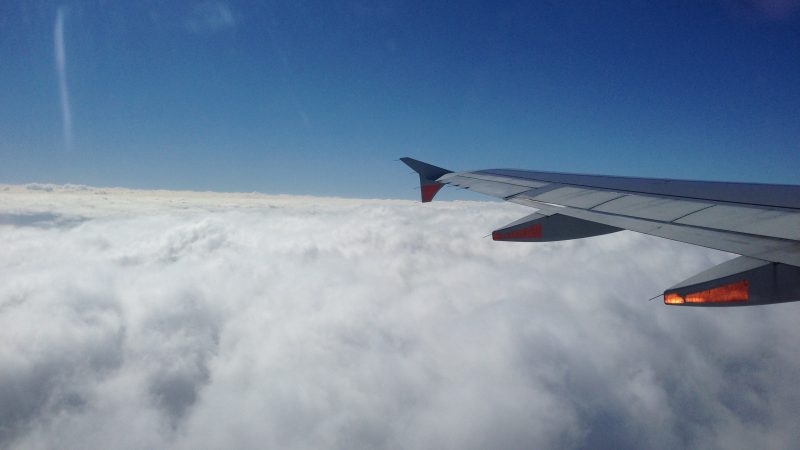 Clouds Out the plane window