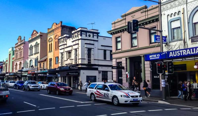 Newtown buildings along King street Sydney