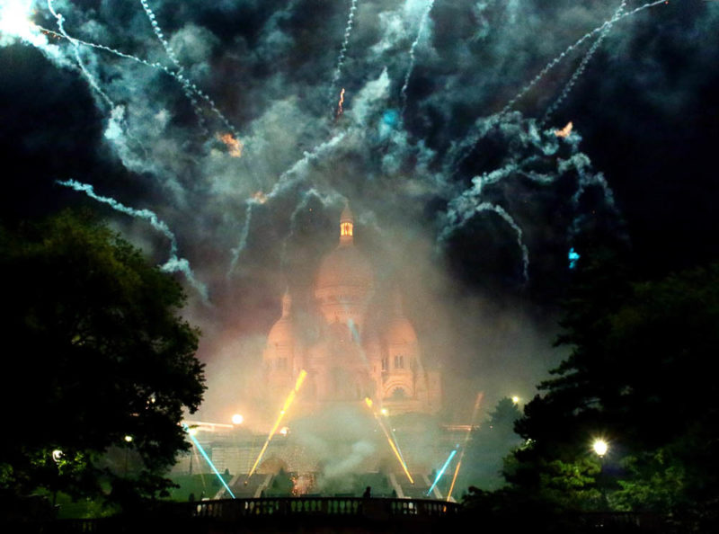 Fireworks over the Sacre Coeur