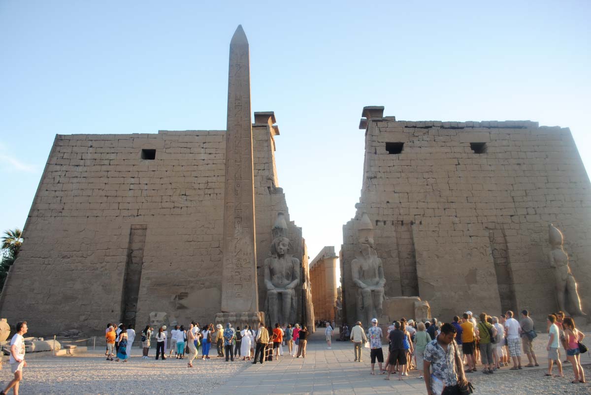 Luxor Temple front during the day