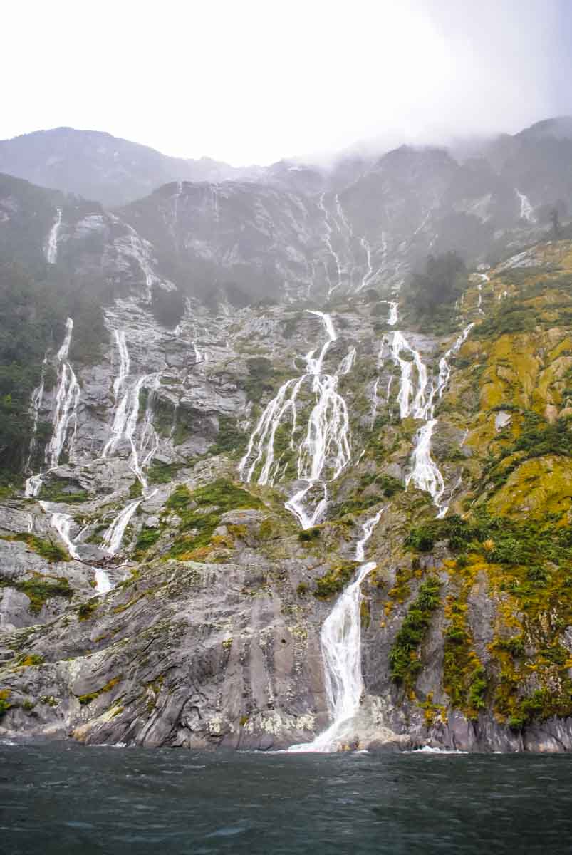 Milford Sound temporary Waterfalls