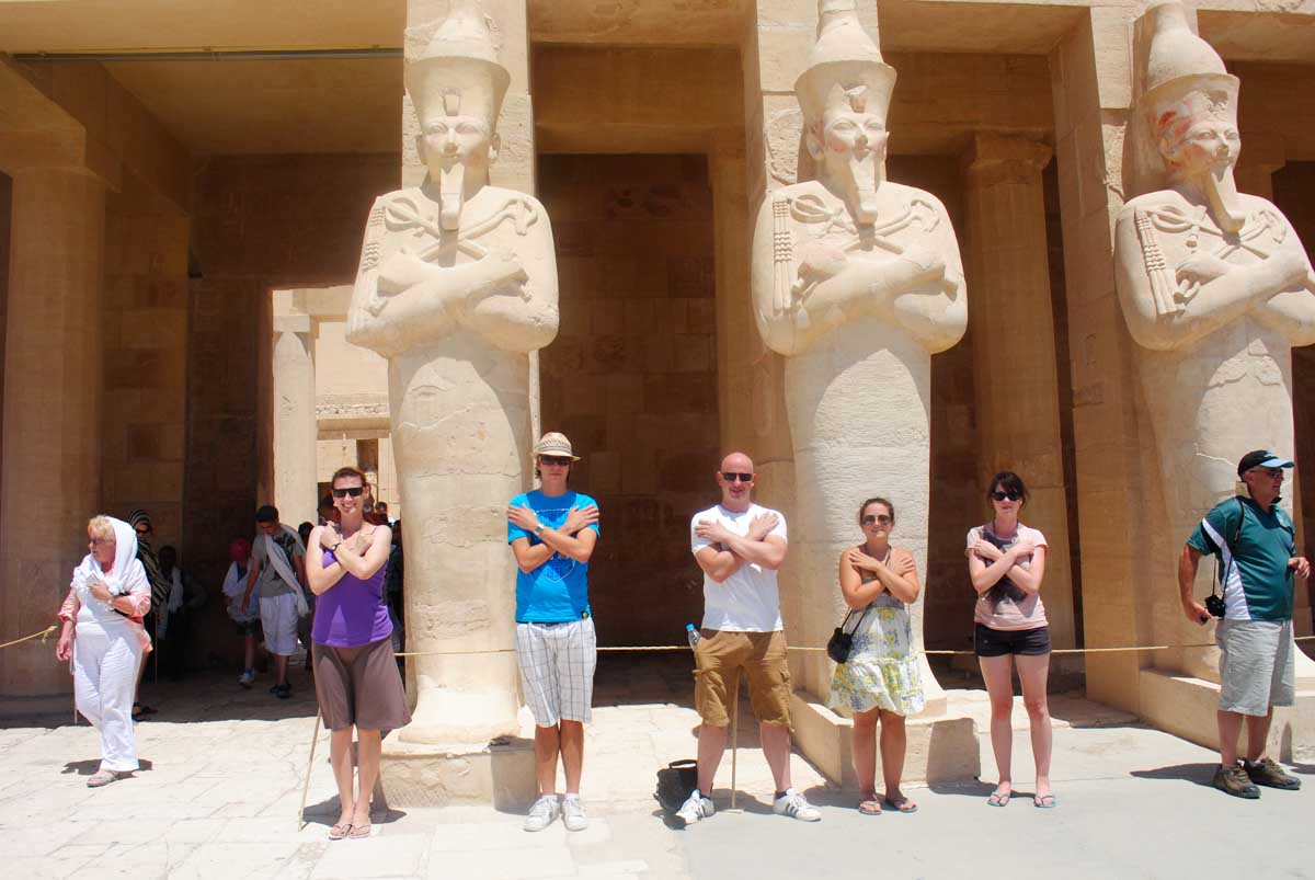 Epic Tourist photos at Temple of Queen Hatshepsut