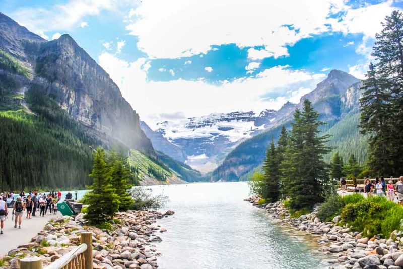 Lake Louise stream in summer