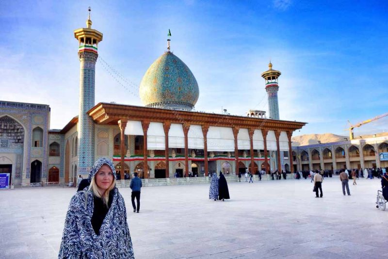 Asa by the holy Shahe Cheragh Shrine in Shiraz