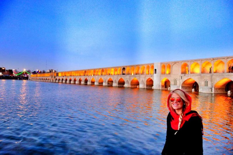 Asa by the old bridge in Yazd