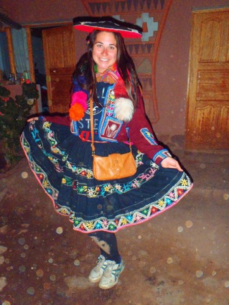 Dressed in Traditional Peruvian Clothing