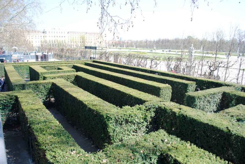 Garden maze at Schonbrunn Palace Vienna