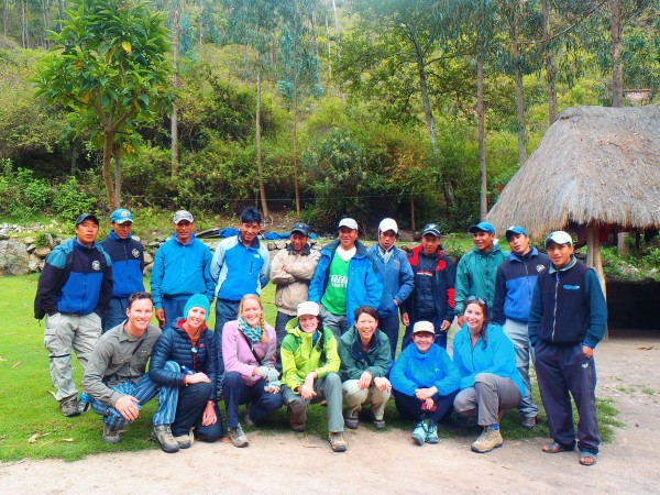 Group shot with porters on the Inca Trail