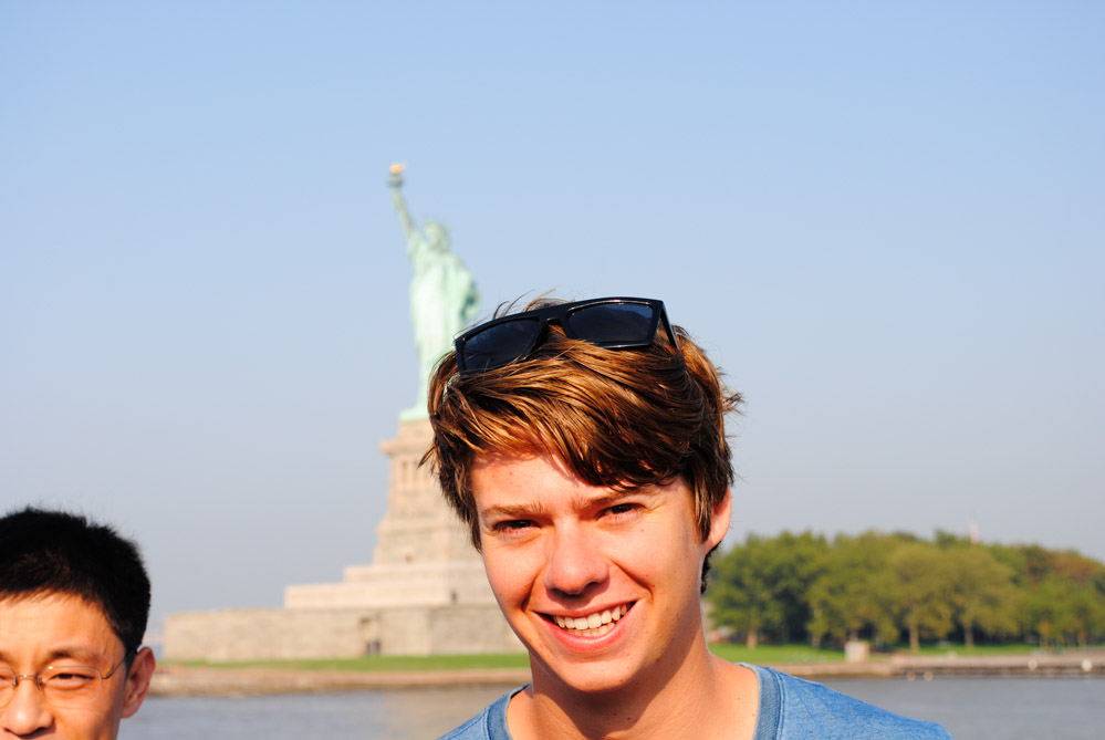 Statue of Liberty with the obligatory accidental photo bomb