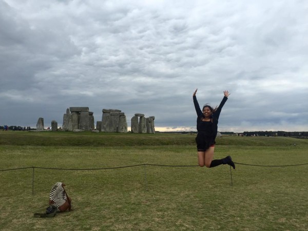 Justine at stonehenge