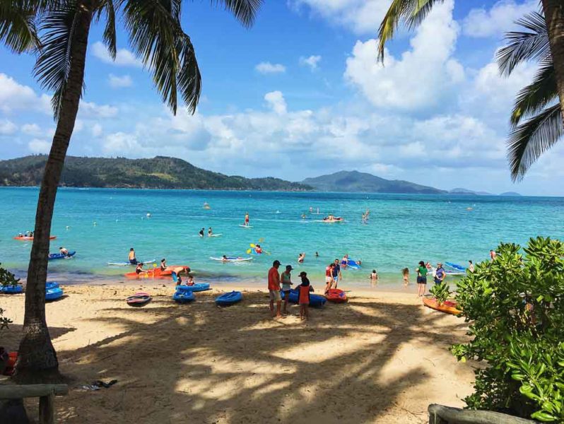 Hamilton Island Beach in the sun