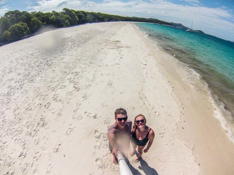 Selfies on Whitehaven Beach Whitsundays