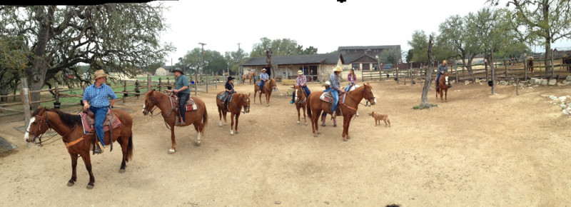 horse riders ready to go