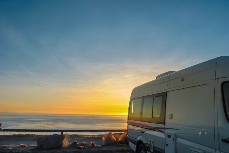 sunrise over the ocean near on New Zealand's east coast