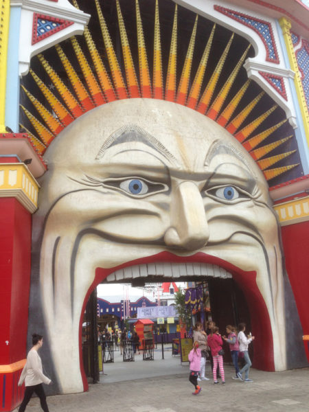 Historic entrance to Luna Park St Kilda, Melbourne