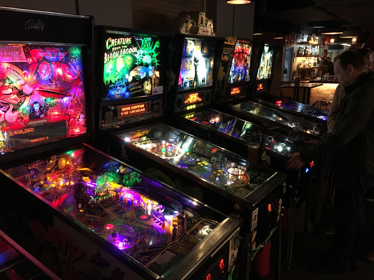 Pinball machines at Bartronica