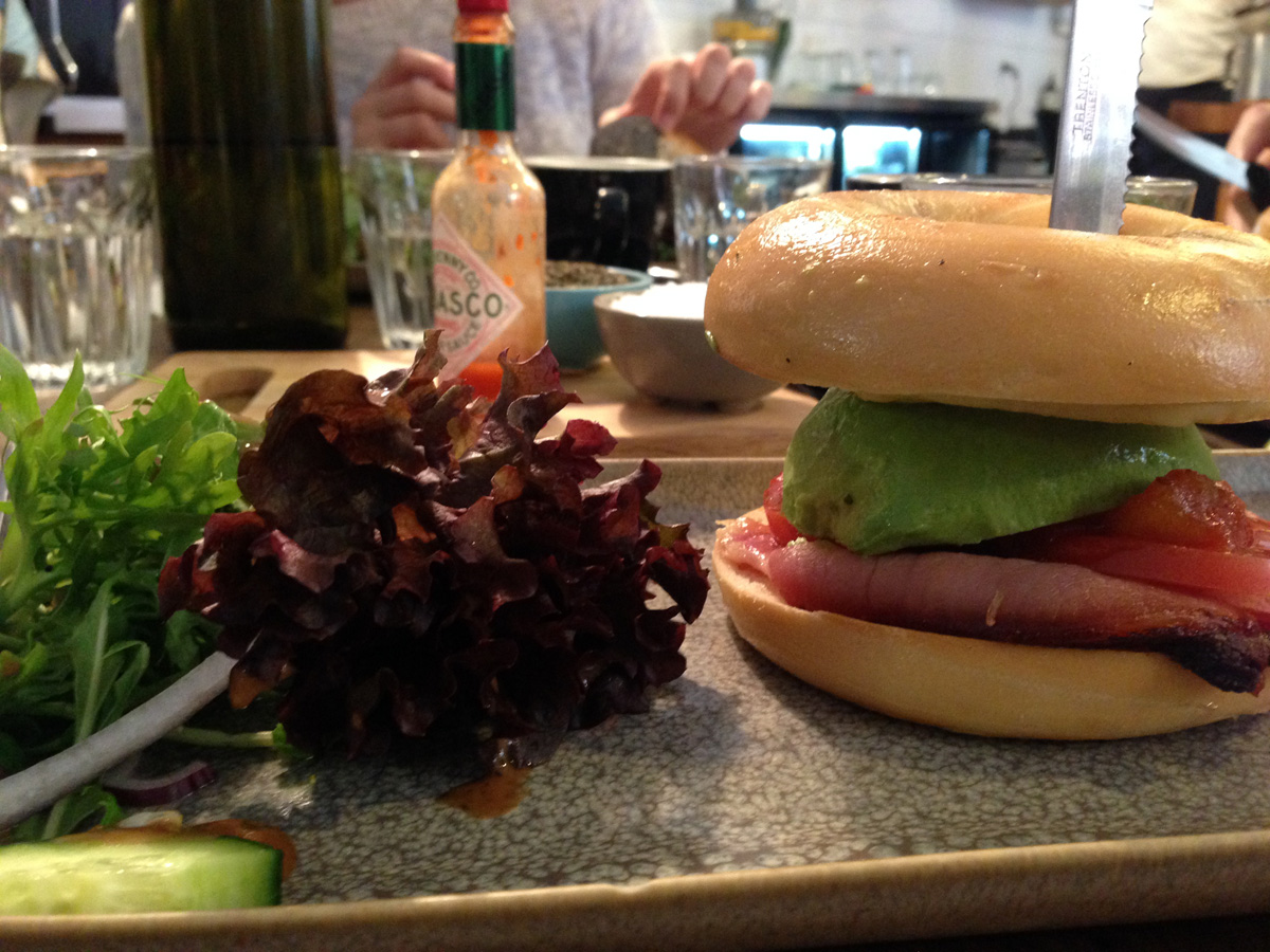 Delicious bagels at Manchester Press, Melbourne