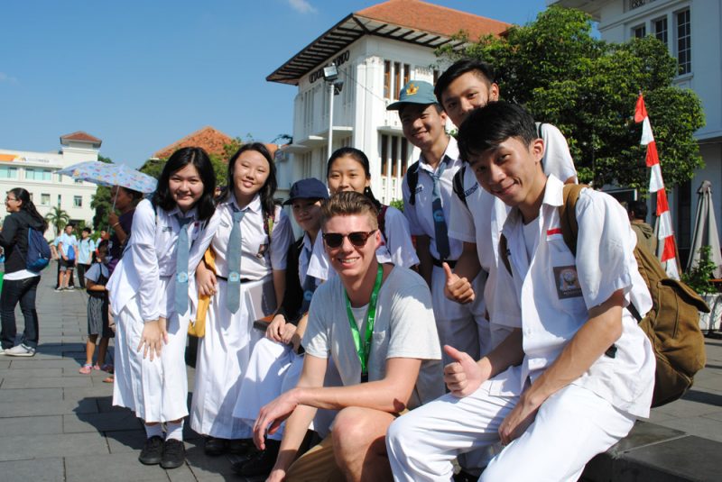 Photos with the locals in Kota Tua Jakarta