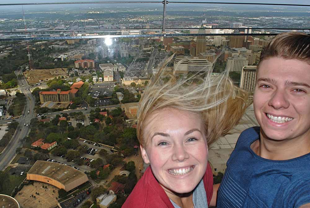 Windy atop the Tower of the Americas San Antonio