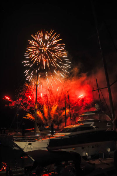 Fireworks over the Hamilton Island Marina on New Years Eve