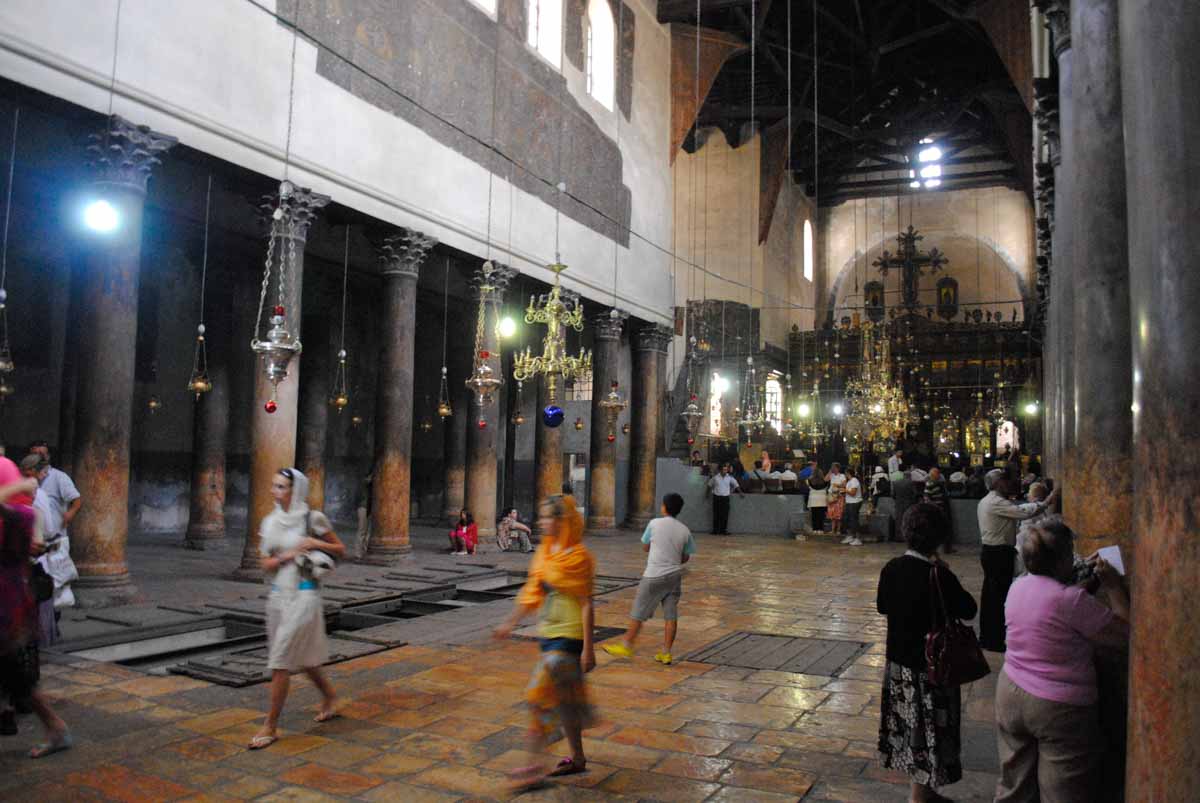 Inside the Church of the Nativity