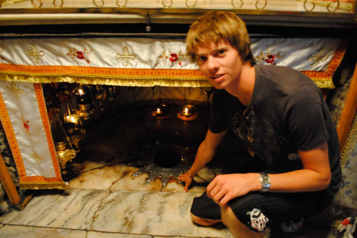 Jesus' supposed birth spot in church of the Nativity