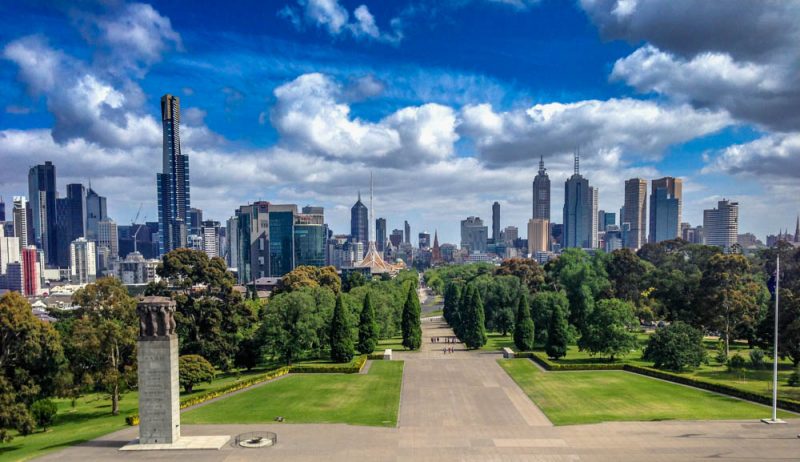 View from the Shrine of Remembrance Melbourne