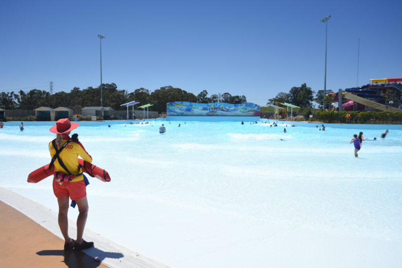 Wave pool at Wet n Wild Sydney