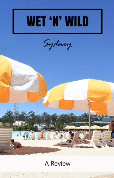 Wet n Wild Beach Sydney - the biggest beach umbrellas I've ever seen
