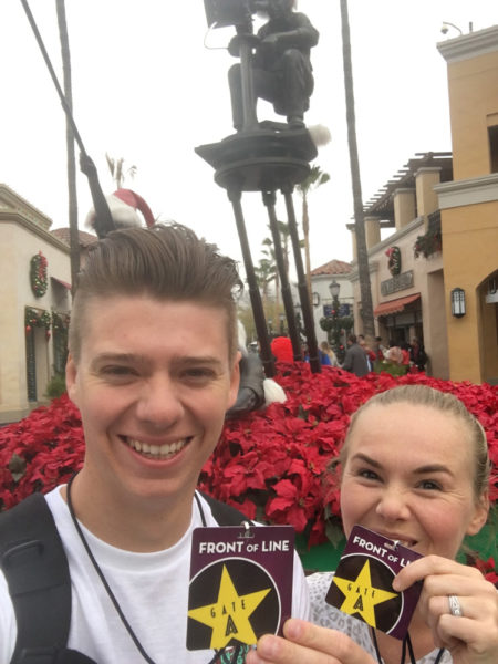 Us with Front of Line tickets for Universal Hollywood