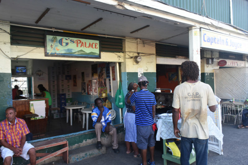 A couple of the local bars we didn't linger at in Castries, St Lucia