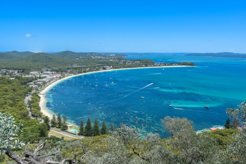 Shoal Bay from the summit of Mt Tomaree lookout