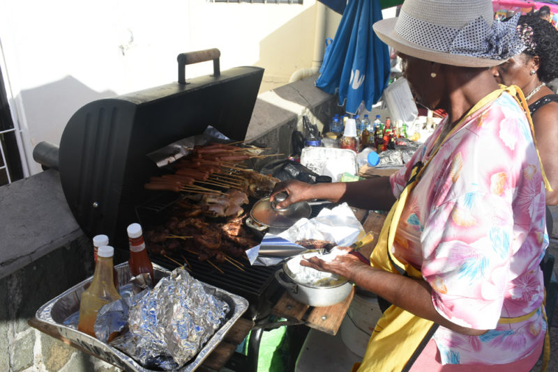 Lunch from this lady's bbq at the New Year's festival in Castries, St Lucia