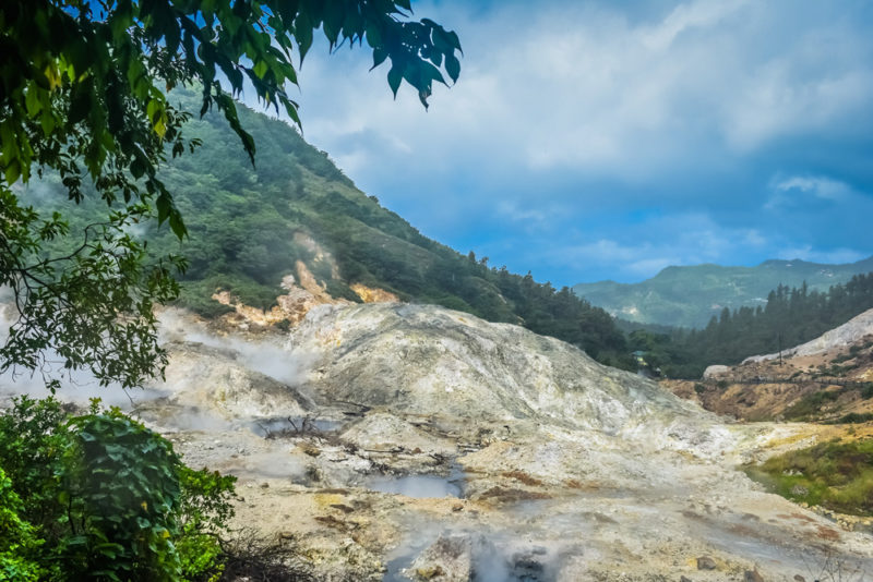 Sulphur Springs Drive in Volcano St Lucia