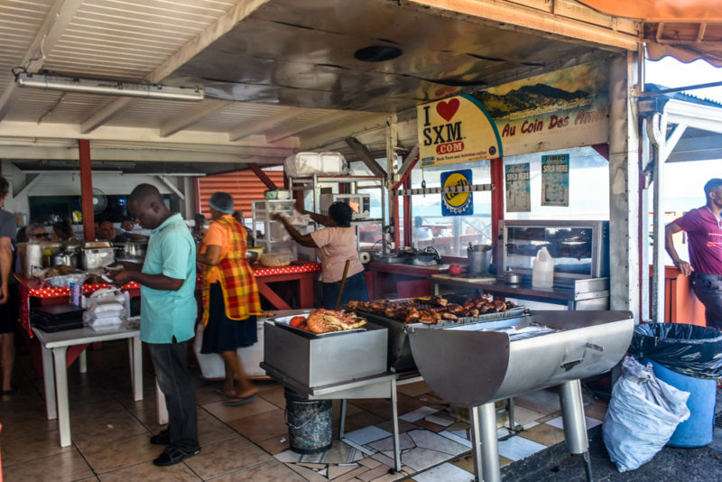 Incredible local food at Grand Case St Martin