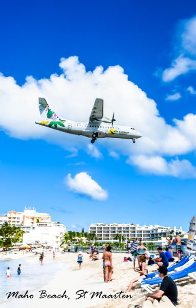 Maho Beach, St Maarten. How to spend one day ashore St Maarten.