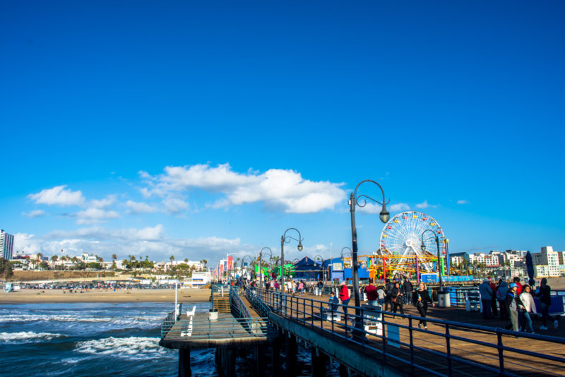 Santa Monica Pier and beach LA