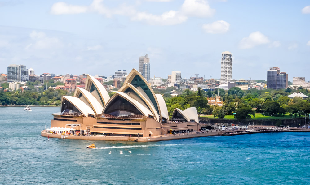 Sydney Opera House from the Harbour Bridge