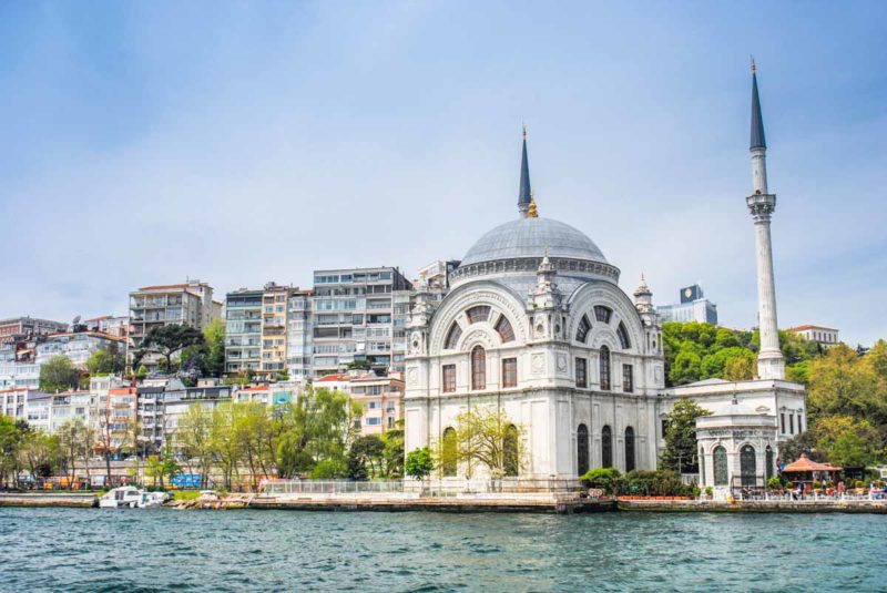 Beautiful buildings along the Bosphorus