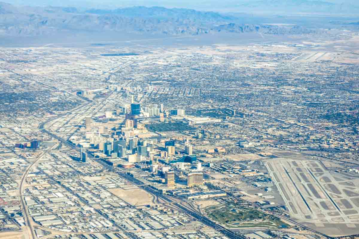 Las Vegas Strip from the plane