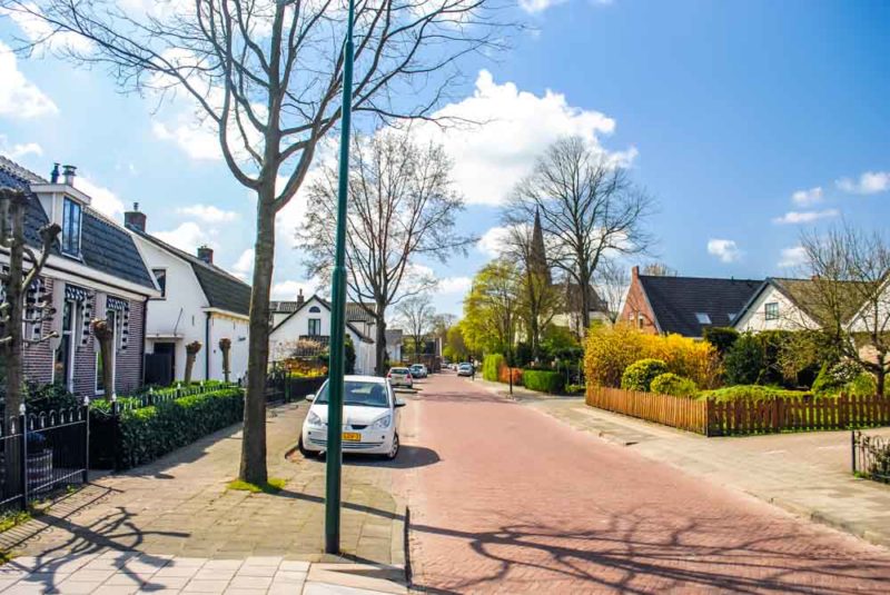 Street in Abcoude, near Amsterdam, The Netherlands