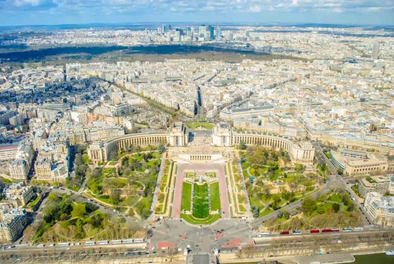 View of the Palais de Chaillot from the Eiffel Tower