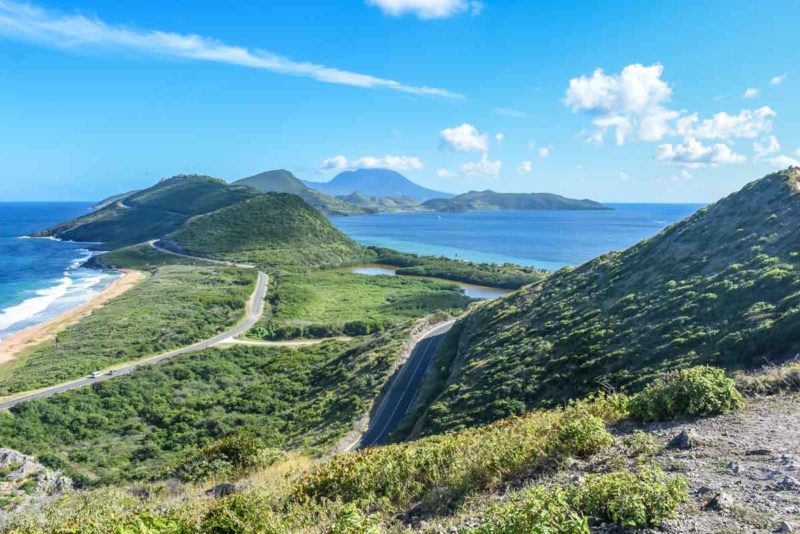 View looking south from Sir Timothy's Hill St Kitts